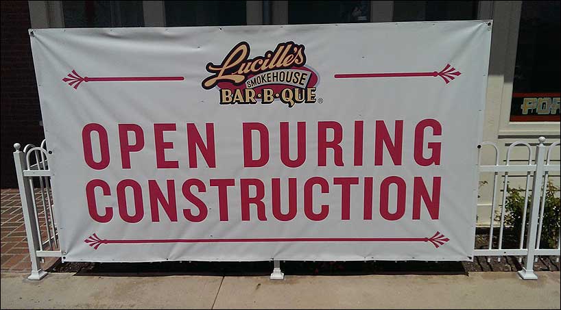 Lucille's Smokehouse Bar-B-Cue is open while Del Amo Mall renovates for new look    & additional stores.